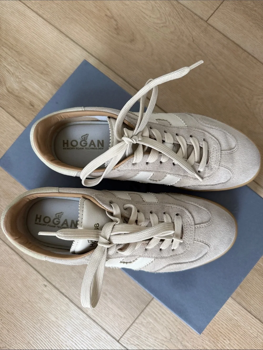 Hogan Cool Women's Sneaker in Beige Soft Suede